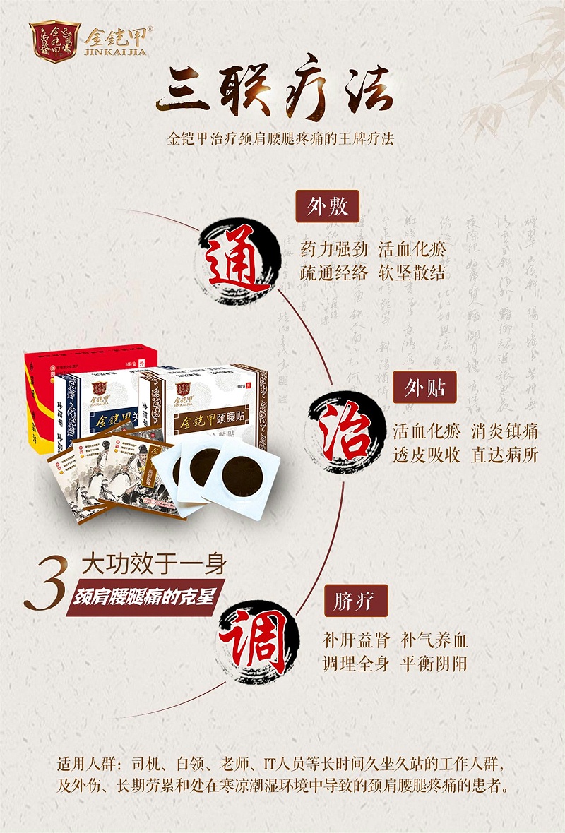 金铠甲膏药三联疗法