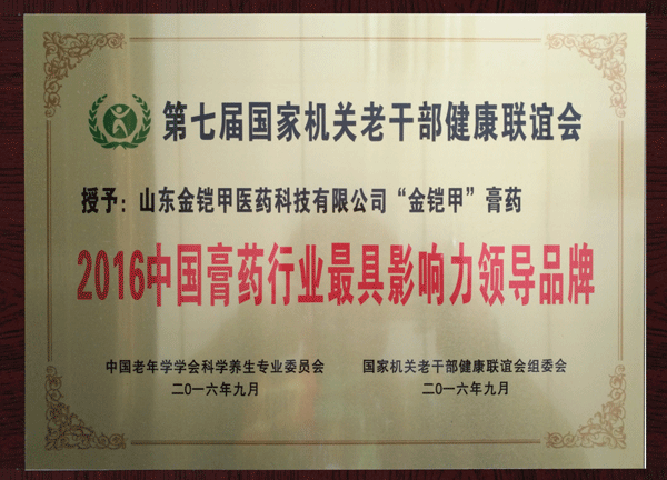 金铠甲膏药中国膏药行业最具影响力领导品牌